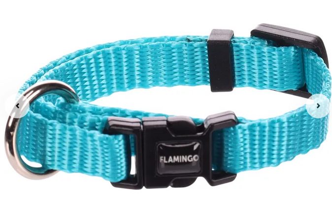 Obojek nylon Ziggy tyrkysový XXS 1x15-25cm Flamingo