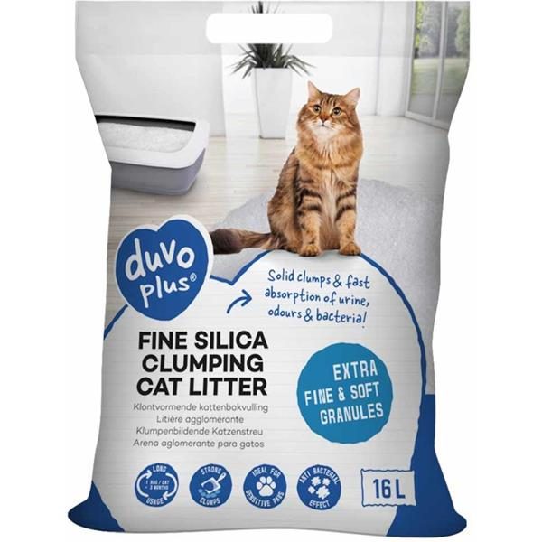 Podestýlka Cat silikagel jemný hrudkující Duvo+ 16l