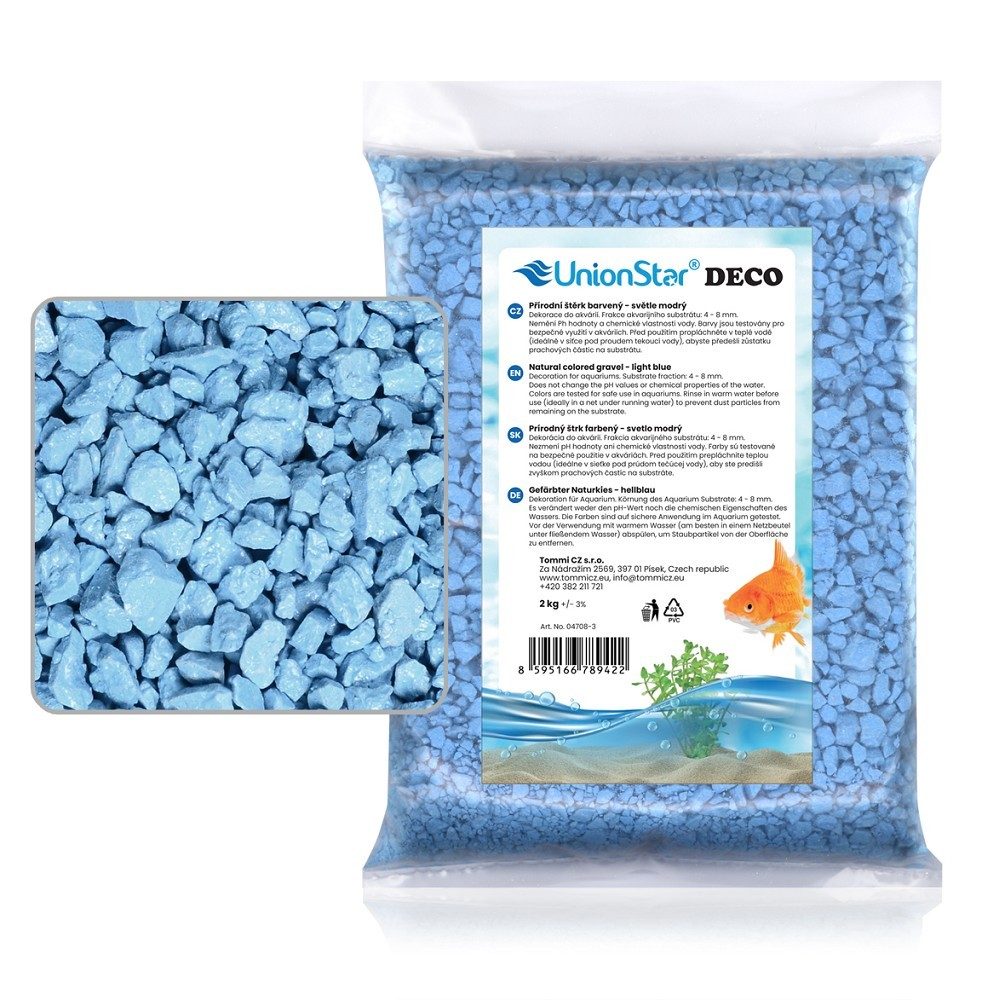 Akvarijní štěrk sv. modrý 2 kg DECO