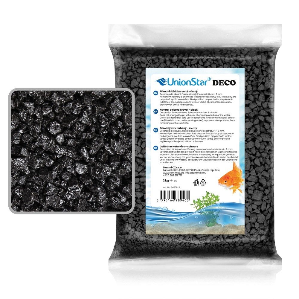 Akvarijní štěrk černý 2 kg DECO