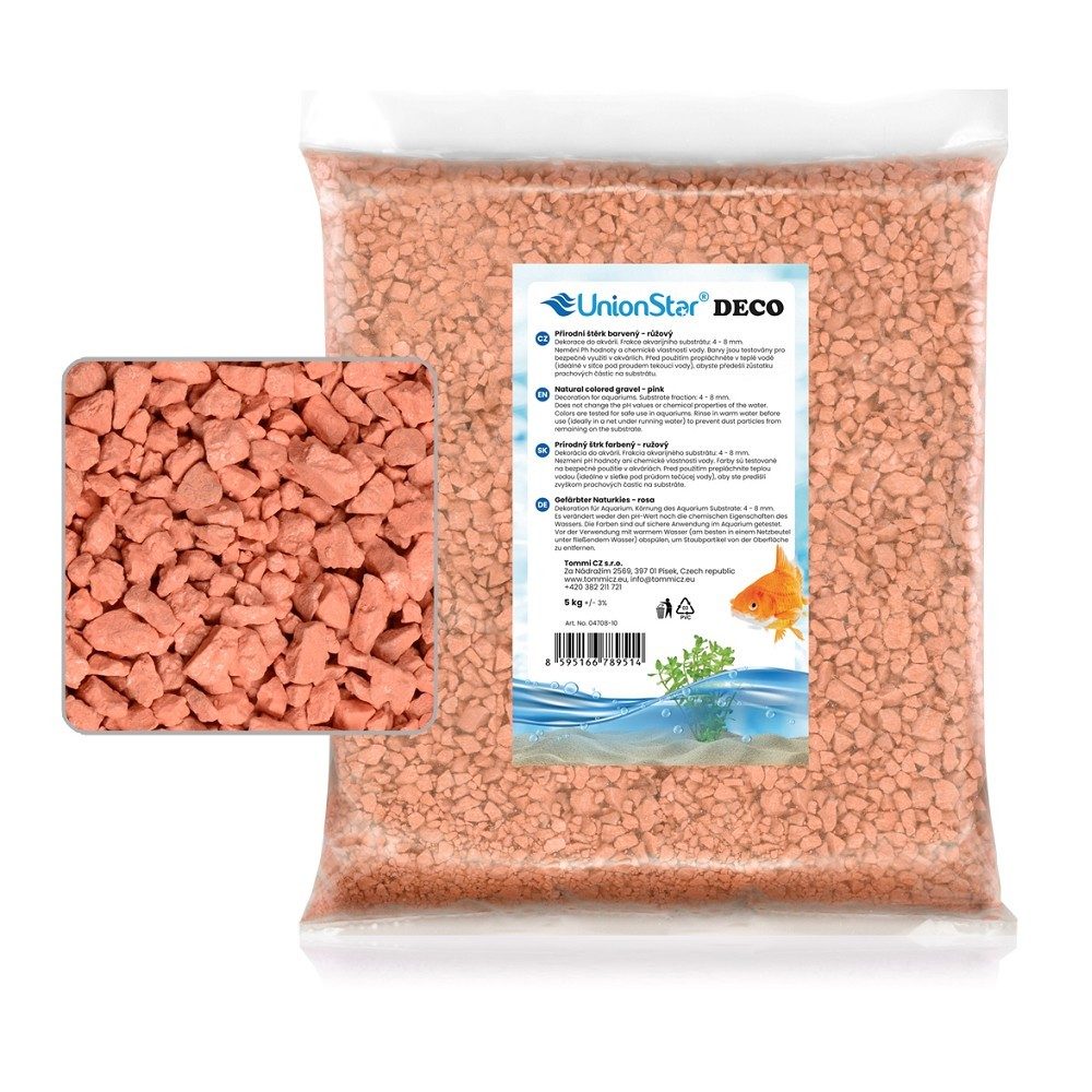 Akvarijní štěrk růžový 5 kg DECO