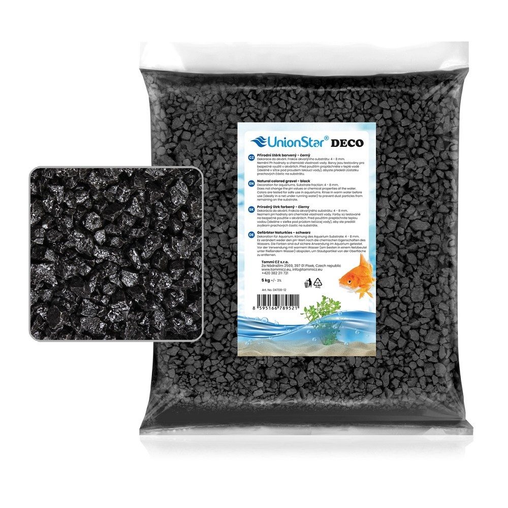 Akvarijní štěrk černý 5 kg DECO
