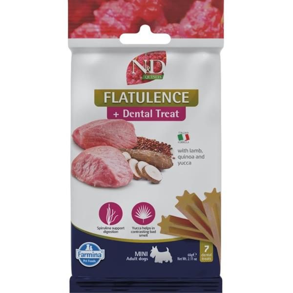 N&D QUINOA Dog Dental Snack Flatulence Mini 60 g