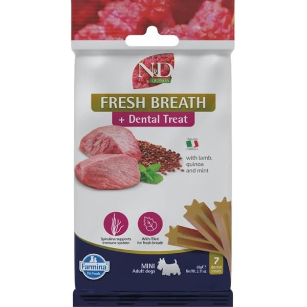 N&D QUINOA Dog Dental Snack Fresh Breath Mini 60 g