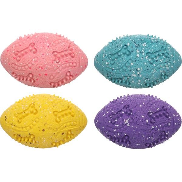 Hračka latex Freckles rugby 8,8cm mix barev Flamingo