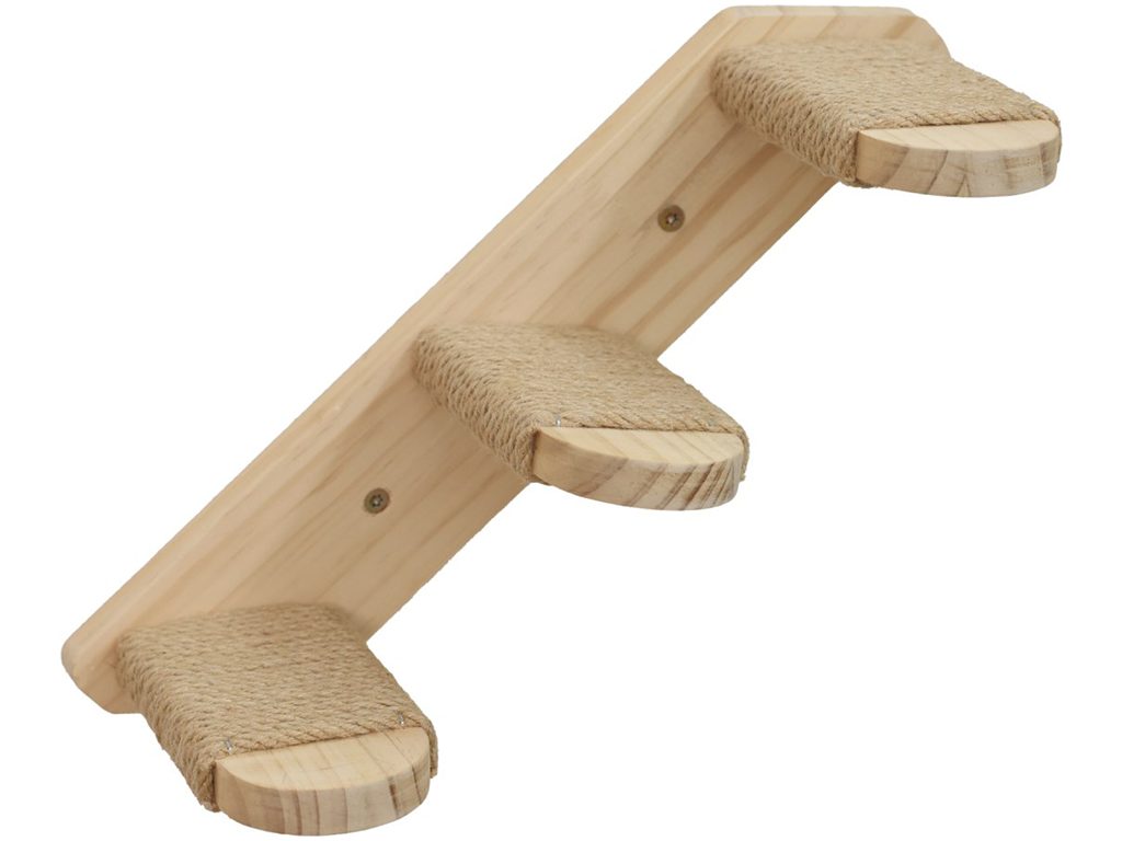 Dřevěný žebřík pro kočky KERBL 80916 TIMBER, délka 38 cm, s jutou