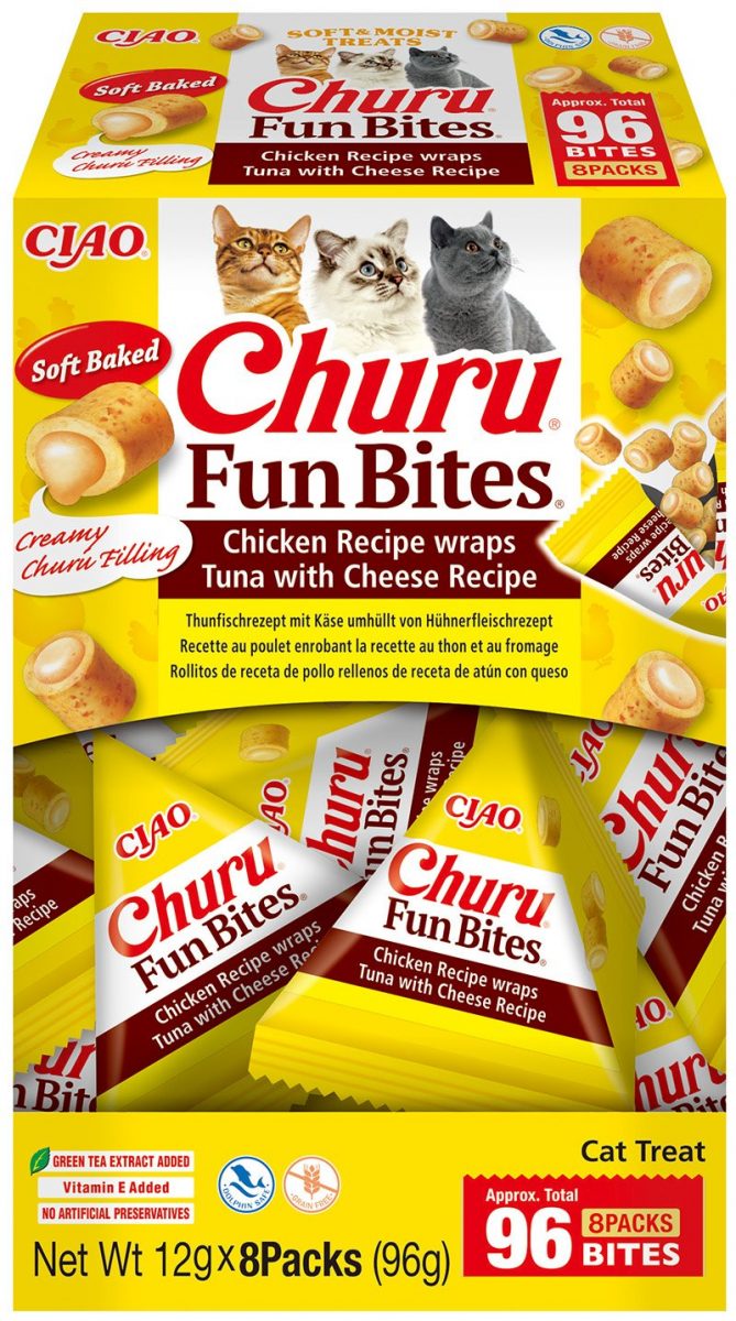 Inaba Churu Fun Bites cat snack tuňák&sýr 96 g