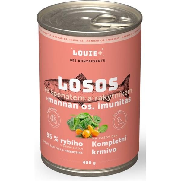 Louie konz.pro psy losos, rakytník, prebiotika 400g