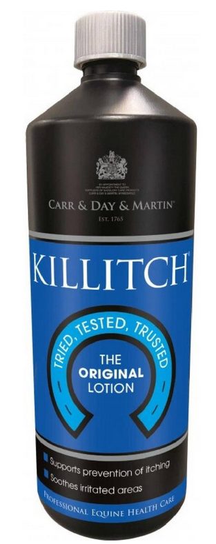 Kill Itch od Carr&Day&Martin na zmírnění pocitu svědění i pro koně trpící letní vyrážkou, lahvička 1000 ml