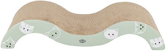 MIMI škrábací karton vlna 50 x 9 x 23 cm, s catnipem, šalvějová/šedá - LIMITOVANÁ NABÍDKA