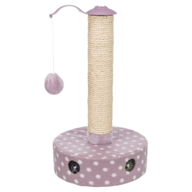 JUNIOR škrabadlo pro koťata ø 26 cm/ 47 cm, fleece/sisal, světlá lila