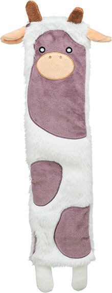 Be Eco kráva, recyklovaná hračka pro psy, šustící, 51 cm, polyester, bílá/fialová