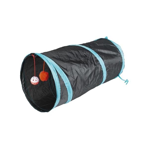 Tunel pro kočky Play mini 50x25cm modrý/černý Duvo+