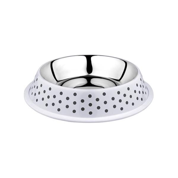 Miska nerez Deco fix puntíky 2,1l bílá Duvo+