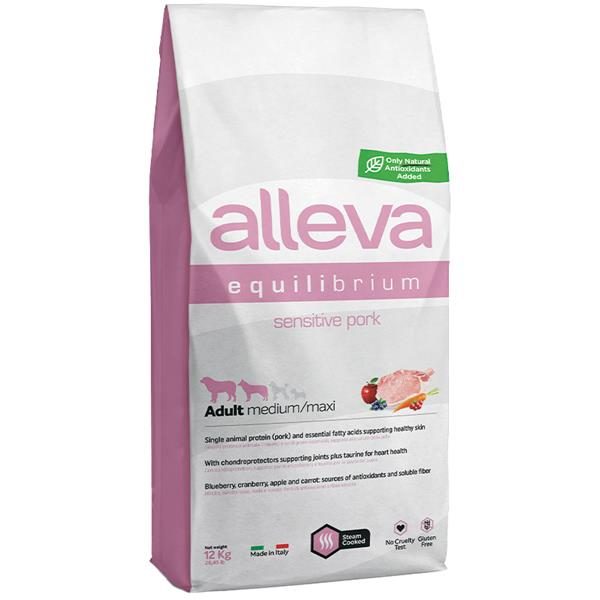 ALLEVA EQUILIBRIUM Dog Dry Adult Sensitive Pork Medium/Maxi 12 kg