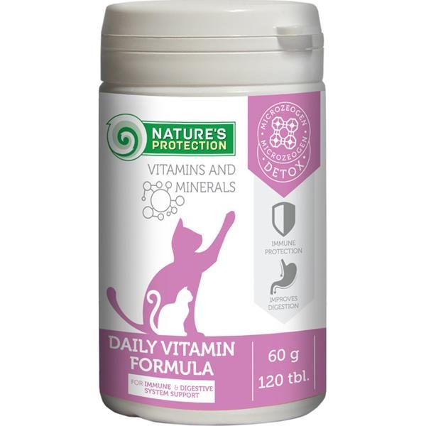 Natures Protection Daily Vitamin pro kočky 60 g, 120 tbl.