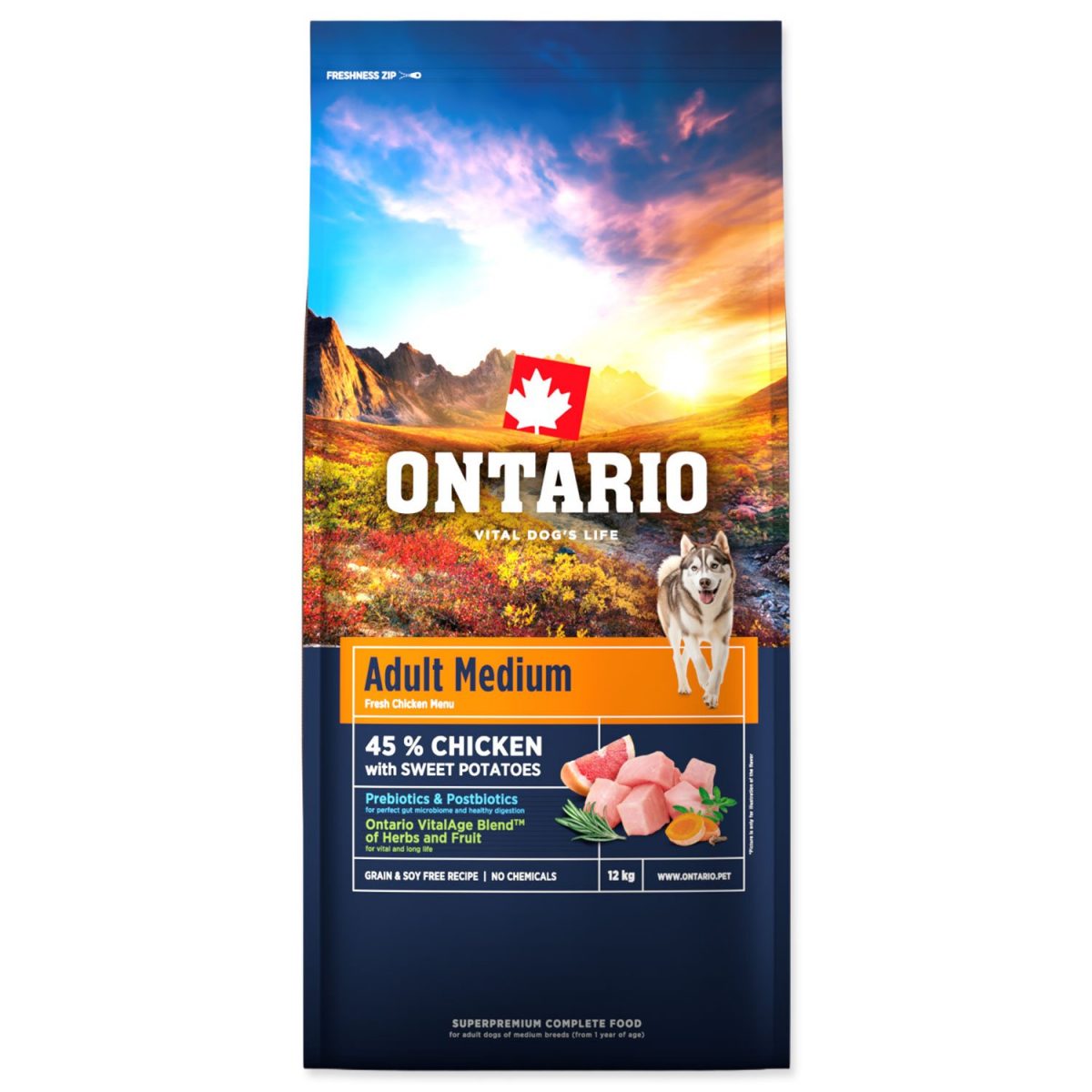 Ontario Adult Medium Chicken & Sweet Potatoes 20kg