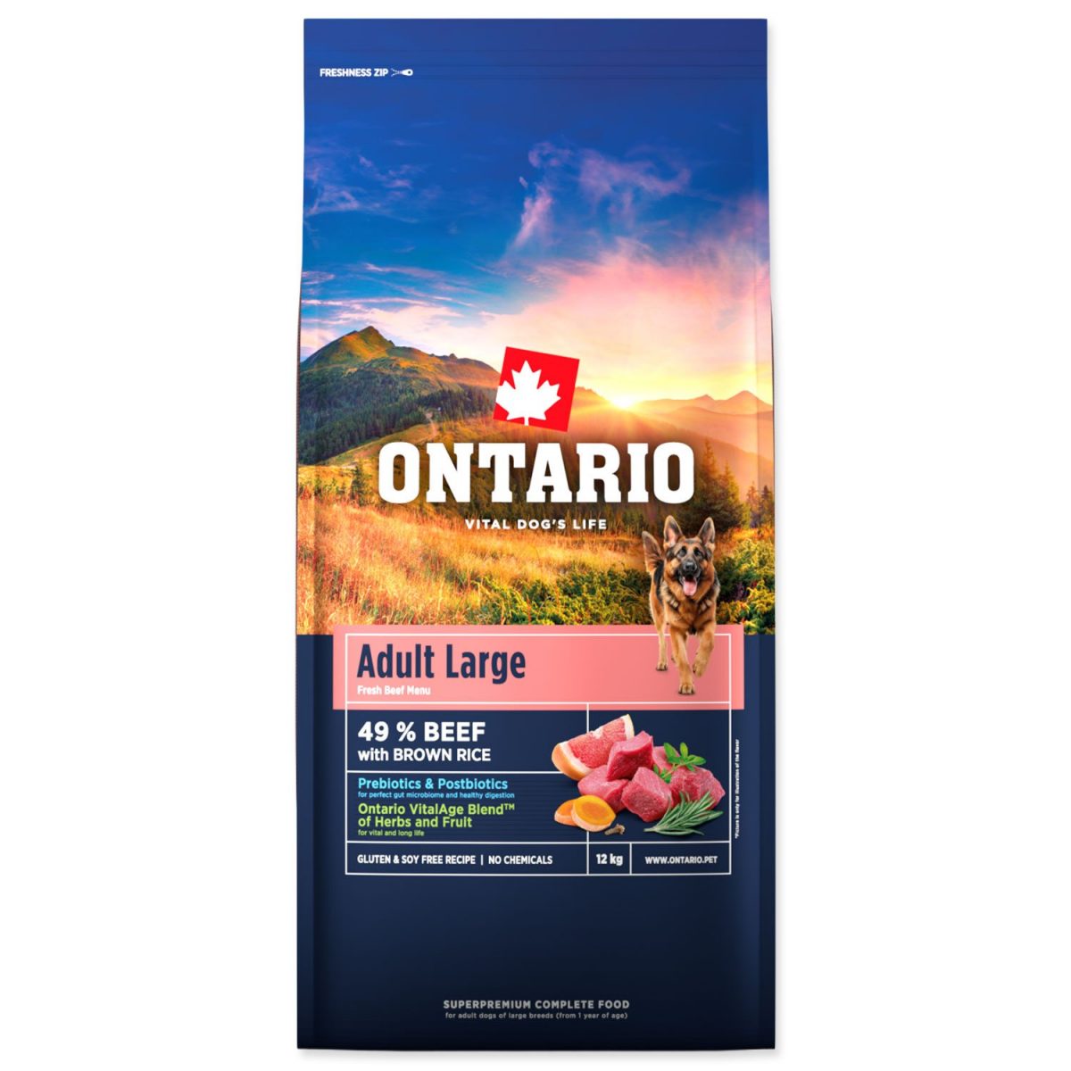 Ontario Adult Large Beef & Brown Rice 20kg