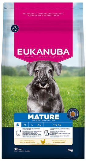 Krmivo EUKANUBA Mature Small rich in fresh chicken 3 kg