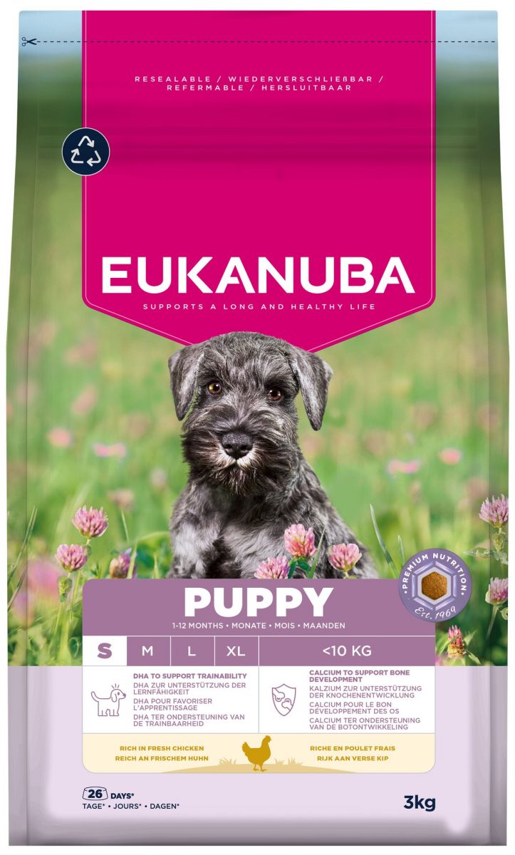 Krmivo EUKANUBA Puppy Small rich in fresh chicken 3 kg
