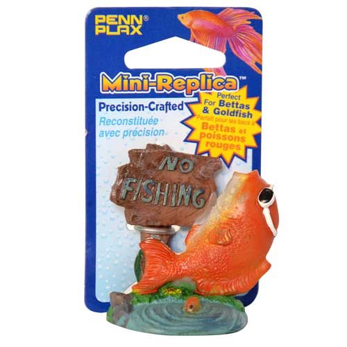 PENN PLAX Dekorace 6,4cm NO FISHING