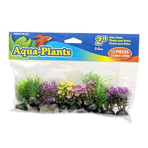 PENN PLAX Umělé rostliny Betta 5cm barevné 12ks sada