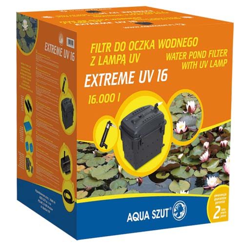 AQUA SZUT EXTREME UV 16 16.000l, 2.500 l/h,  5 druhů filtračního materiálu s UV lampou 11W, ideální s KASKADA 3.600