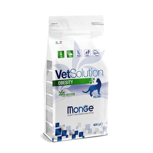 MONGE VetSolution Cat Obesity 400g dietní suché krmivo pro snížení nadváhy u koček