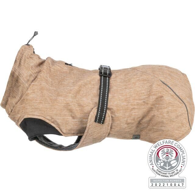 Zateplený zimní kabátek RIOM, písková M:45cm, hruď:46-68cm, krk: do 46cm