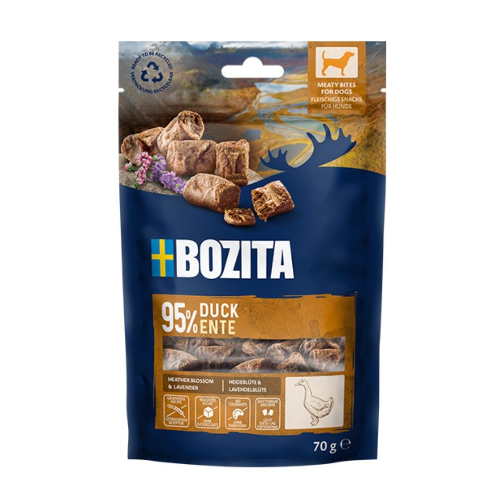 Bozita Dog Snacks Meaty Bites Duck GF 70 g