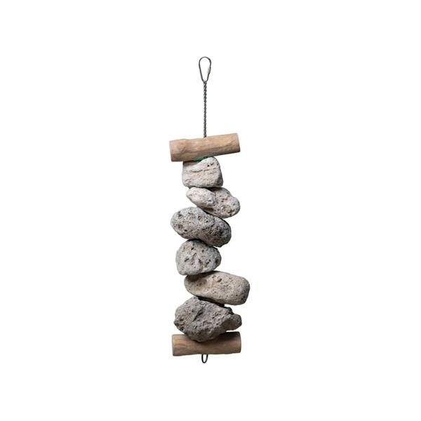 Hračka pták přírodní, kameny Rocky L Quapas! 50x11cm