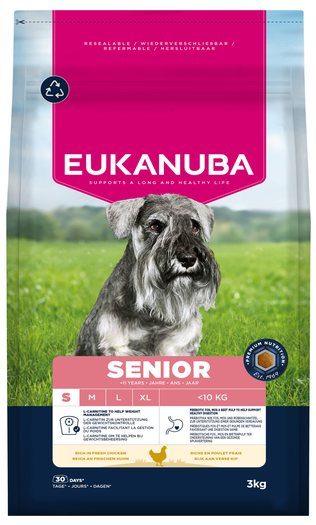Krmivo EUKANUBA Senior Small rich in fresh chicken 3 kg