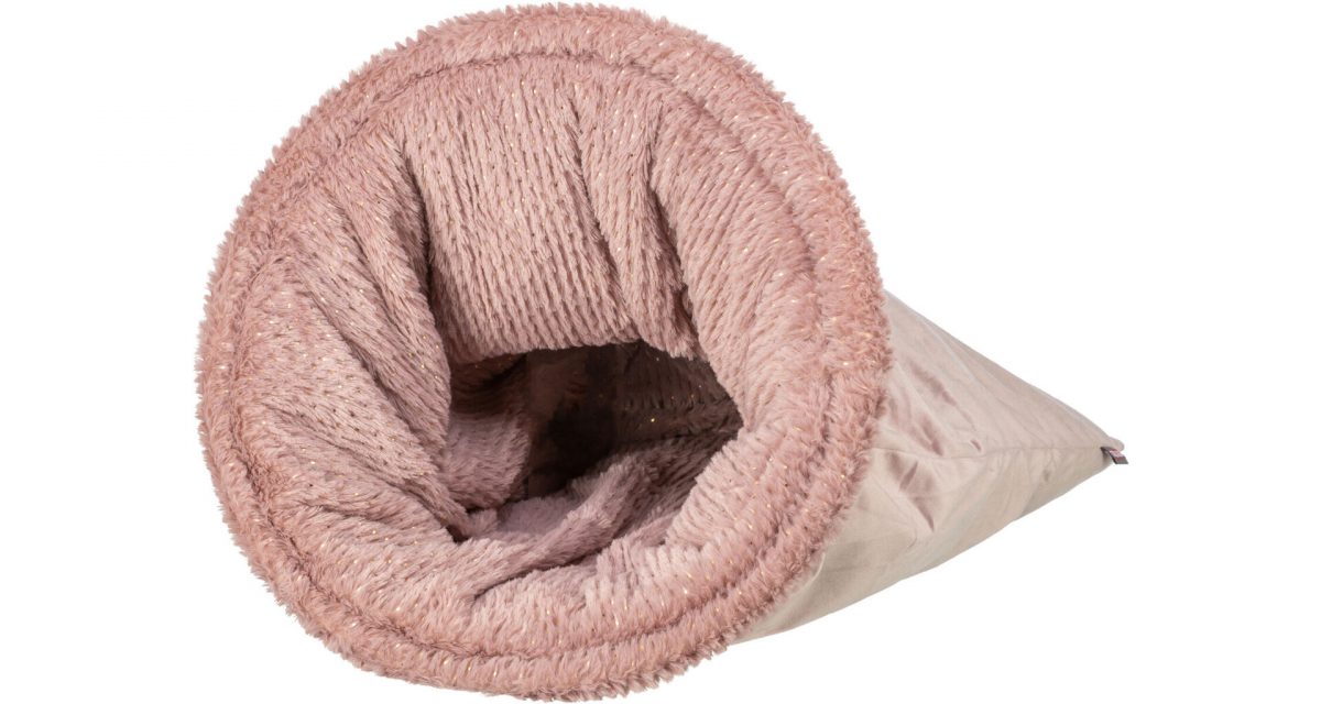 Vánoční sametový vak LIVIA Soft, ø 40 × 60 cm, starorůžová