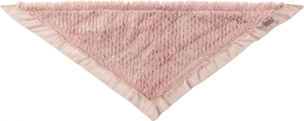 Vánoční hebký šátek, plyš, starorůžová 75 cm