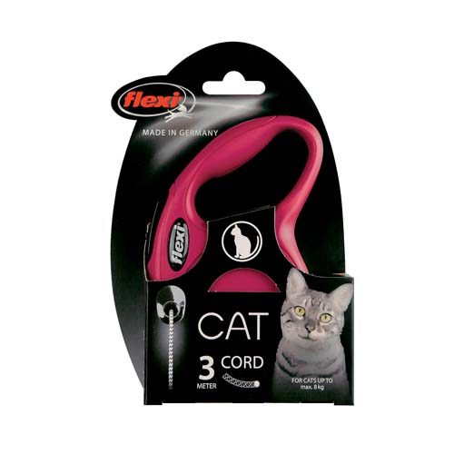 flexi Cat 3m / 8kg červené lankové samonavíjecí vodítko pro kočky