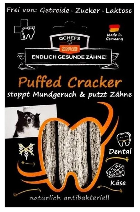 Q-Chefs Tyčinky na čištění zubů pro psy Puffed cracker, sáček 75g