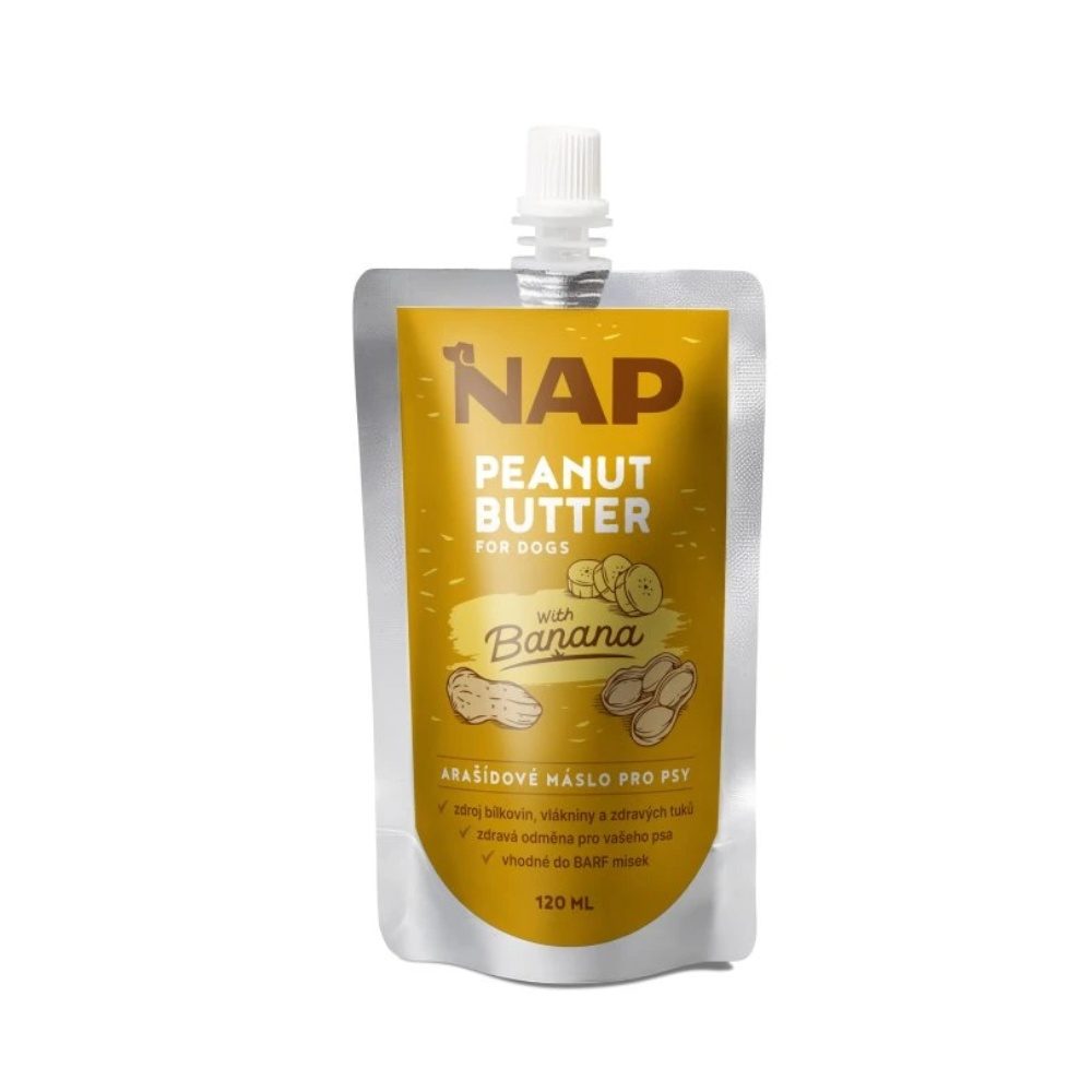 NAP Arašídové máslo pro psy, banán 120ml