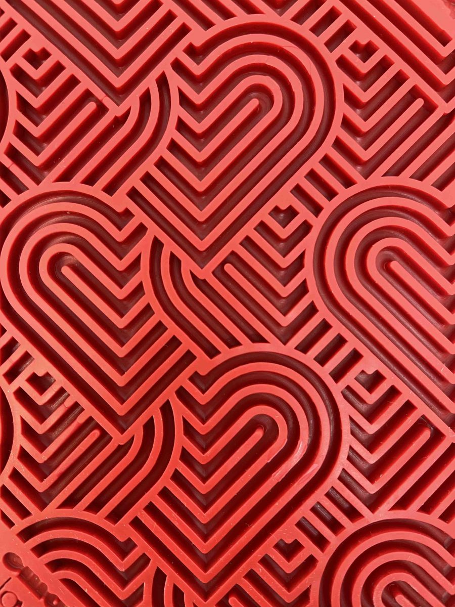 SodaPup lízací podložka love malá, červená
