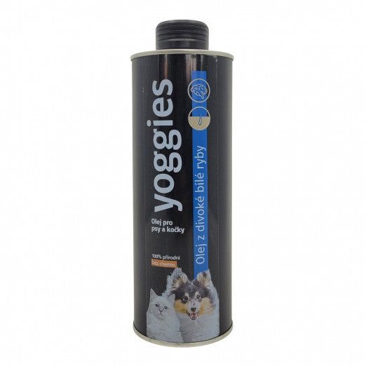 Yoggies Olej z divoké bílé ryby pro psy a kočky 500 ml