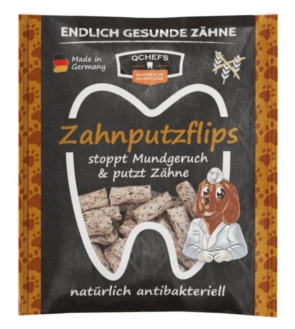 Q-Chefs Tyčinky na čištění zubů pro malé psy Zahnputzflips, sáček 35g