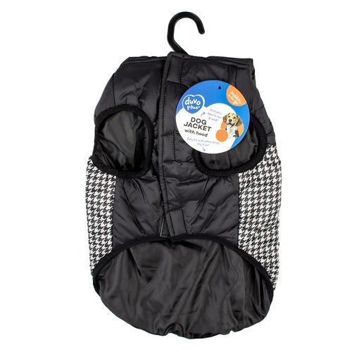 DUVO+ zimní bunda s kapucí pro psy XS 30cm pepita