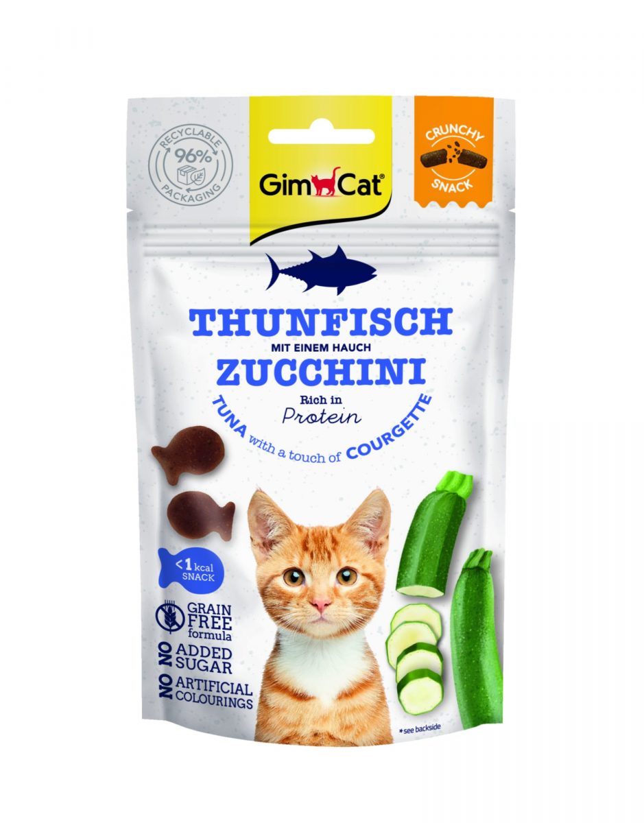 Gimcat Crunchy Snacks Tuňák & Cuketa 50 G