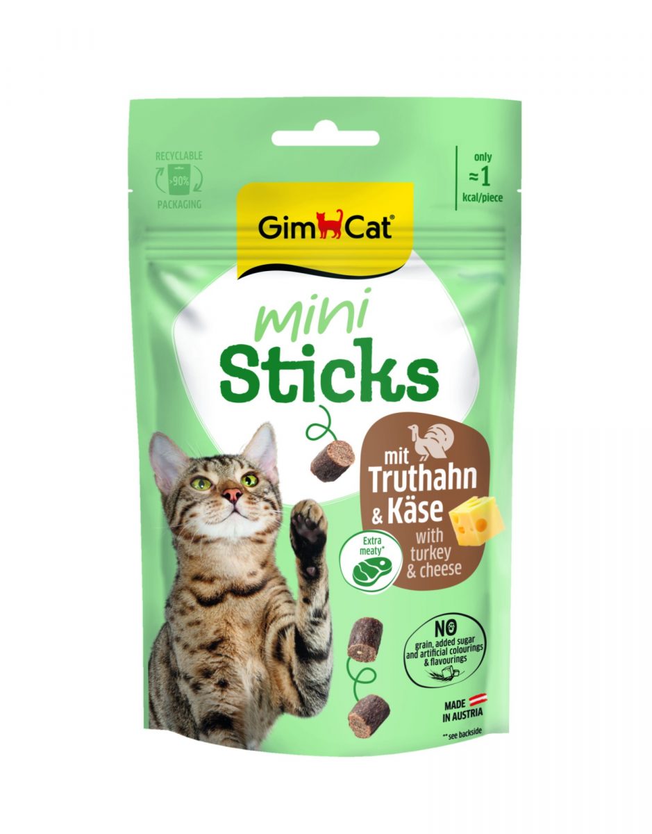 GimCat Mini Sticks krocan&sýr 50g