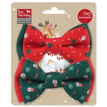 Motýlek Dog Fantasy Winter Tale Vánoční 10x6cm 2ks