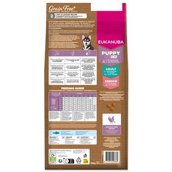 Krmivo EUKANUBA Grain Free Puppy Large rich in ocean fish 12kg