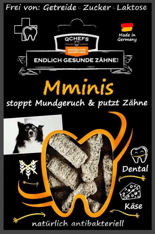 Q-Chefs Tyčinky na čištění zubů speciálně pro malé psy Mminis, sáček 75g