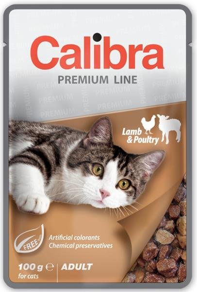 Calibra Cat  kapsa Premium Adult Lamb & Poultry 100g