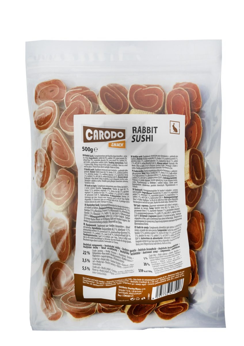 CARODO Dog poch. Králičí sushi 500g