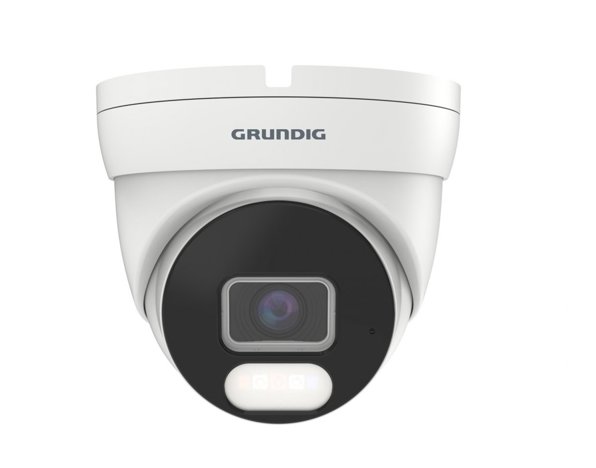 GRUNDIG 4.0 Mpix venkovní dome IP kamera s duálním přísvitem, kompresí H.265 a mikrofonem