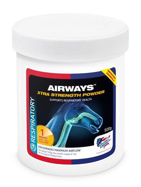 Equine America Airways Xtra prášek pro rychlé zlepšení průchodnosti dýchacích cest, balení 500g